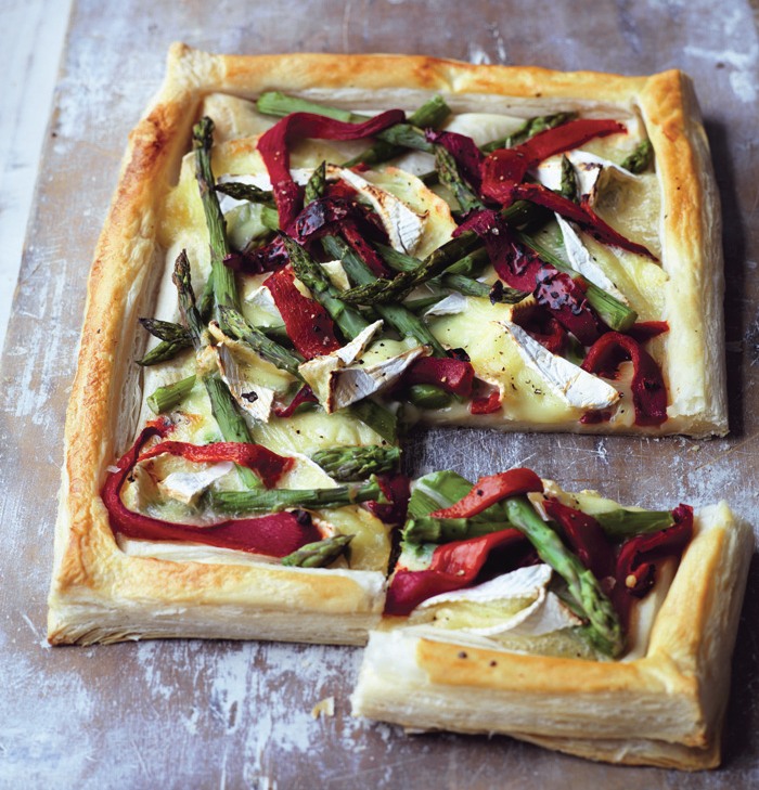 British Brie and Asparagus Tart Vegetarian Recipe