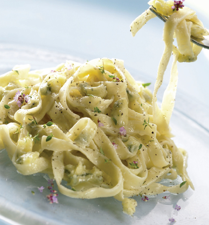 Creamy Blue Cheese Tagliatelle Vegetarian Recipe